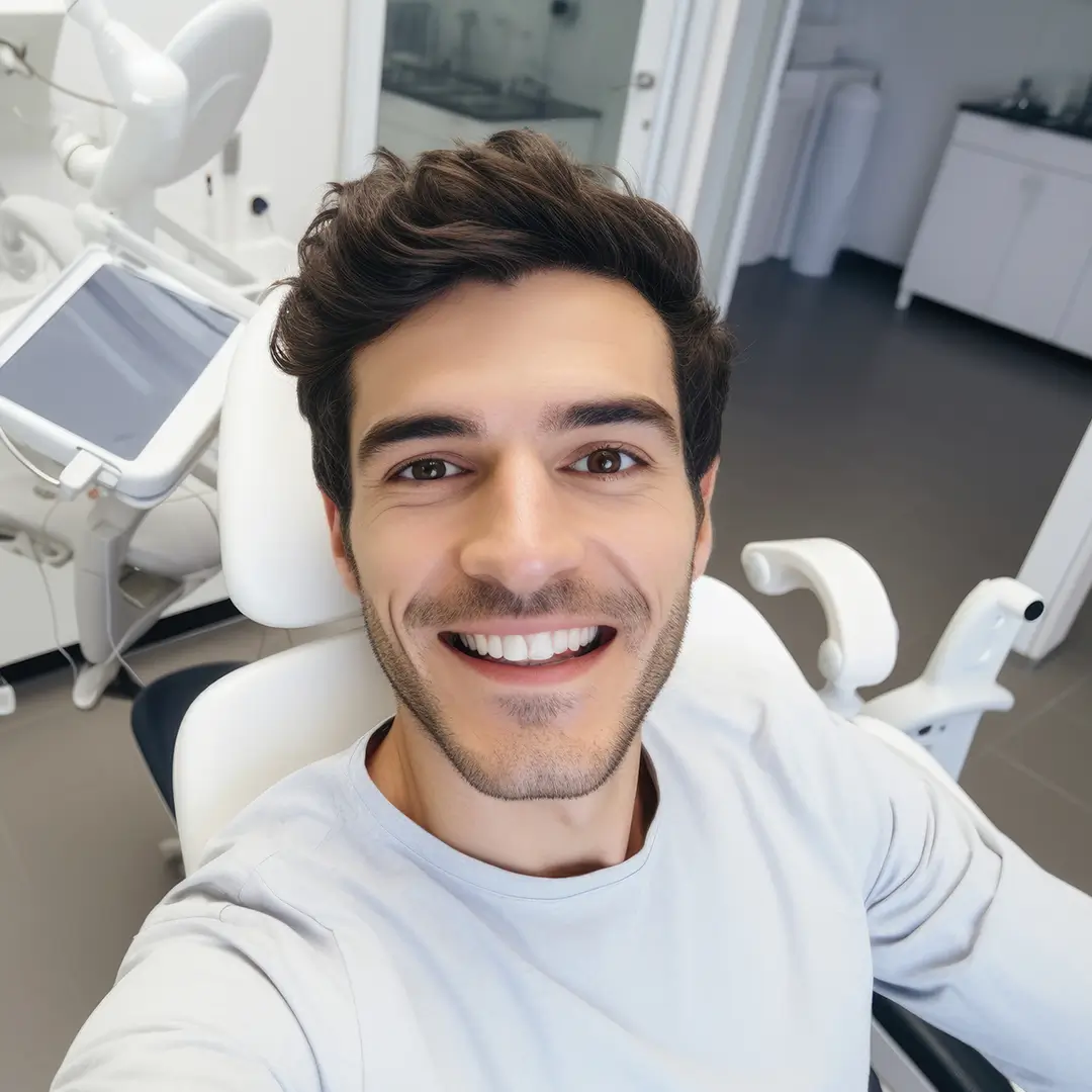 A Young Male Patient Sitting In The