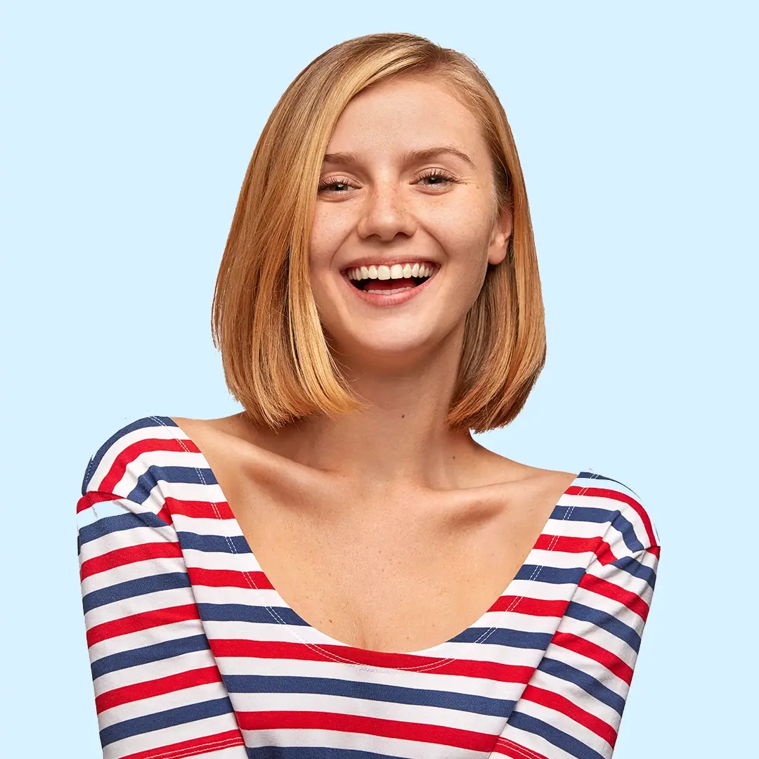An Image Of A Fair Haired Young Girl